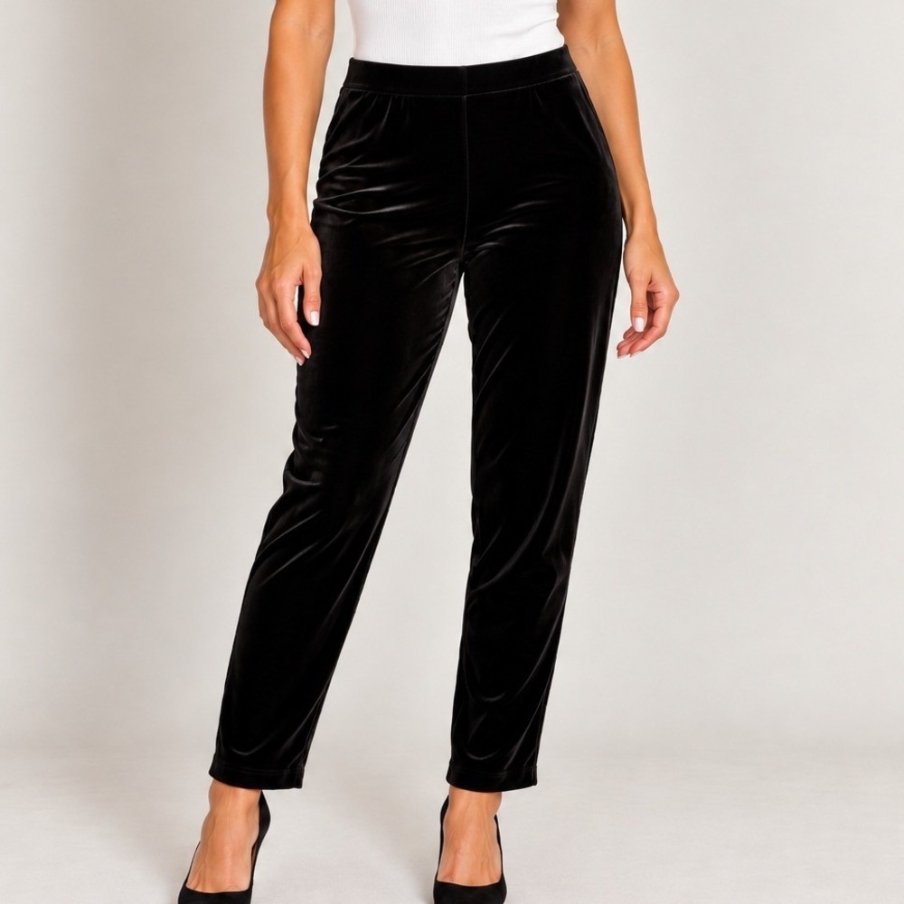 Eileen Fisher Velvet Pull On Leggings Quiet Luxury Old Money Preppy Mob Wife